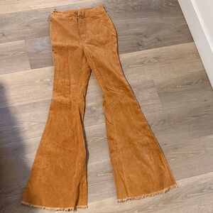 Tan Corduroy Flare Pants